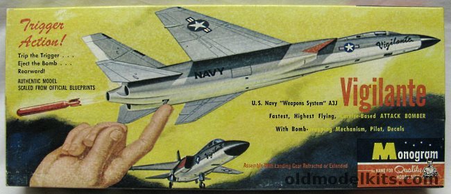 Monogram 1/76 A3J Vigilante A-5A - Four Star Issue, PA53-98 plastic model kit